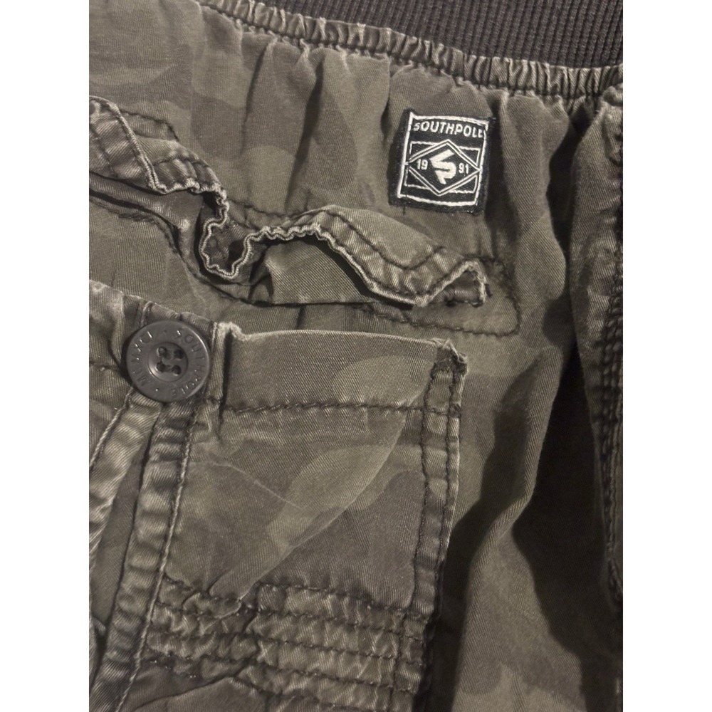SouthPole Shorts Men's‎ Green Camouflage Thrashed Cargo Pockets Small Camo - Picture 12 of 12